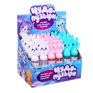 Мыльные пузыри Funny toys «Милые зайчатки», колба 15 см, 35 мл