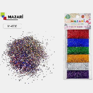 Набор блесток декоративных ' Mazari ' № 1 6цв 3г, пакет, европодвес
