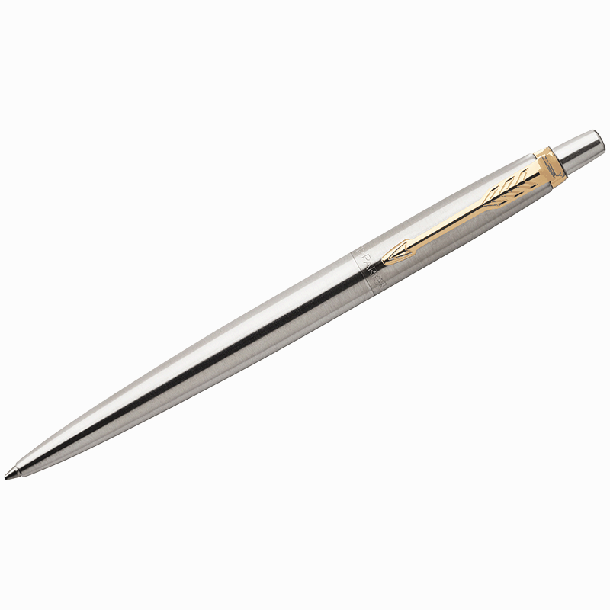 Ручка гелевая Parker 'Jotter Stainless Steel GT' черная, 0,7мм, кнопочный механизм, подар.уп.
