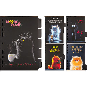 Разделитель листов 'deVENTE. MooreCafe' A5 (160x210 мм) ламинированный мелованный картон 210 г/м2, с рисунком, 5 шт, индивидуальная упаковка