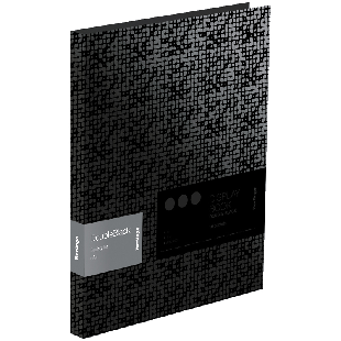 Папка с пружинным скоросшивателем Berlingo 'DoubleBlack', 17мм, 600мкм, черная, с внутр. карманом, с