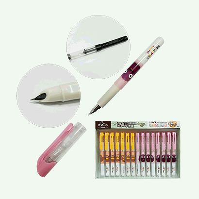 Ручка перьевая ' KWELT ' открытое перо, поршневой конвертер для заправки чернилами, цветной корпус - ассорти 2цв, картонная упаковка