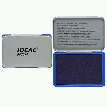 Подушка штемпельная настольная ' Ideal ' 70*110мм синяя