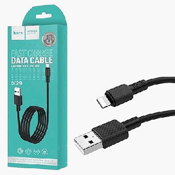 Кабель сетевой USB A Plug - B micro USB ' Hoco ' X29 Superior черный, 1м, 2А, силикон