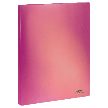 Папка с боковым зажимом СТАММ 'Сияние' А4, 17мм, 700мкм, пластик, розовый