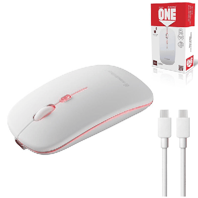 Мышь ' SmartBuy ' X31 Dual беспроводная оптическая, 4 кнопки, бесшумная, белая, 1600 DPI, USB, Bluetooth, работает от аккумулятора, кабель для зарядки в комплекте