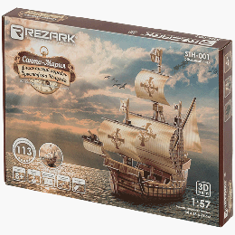 Модель для сборки из пенополистирола Rezark 'Корабли. Санта-Мария', 44*16*39см, 113 эл., картонная коробка STH-001