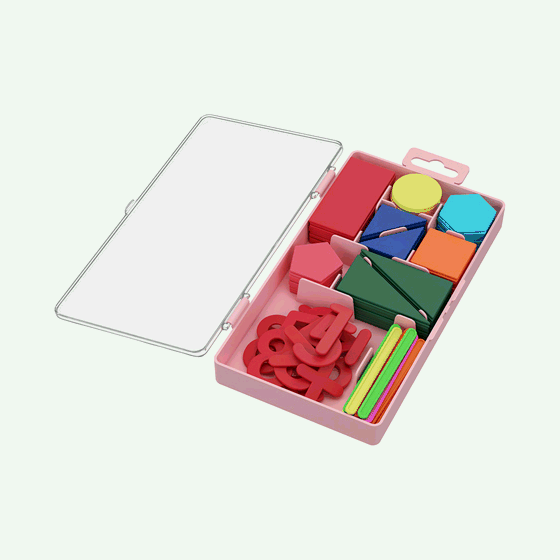 Счетный материал ' Erich Krause' пластиковый Pastel, в наборе: 142 элемента, пластиковая коробка 20,5*10,8см