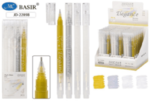 Набор гелевых ручек: в ручке отсутствует стержень, чернила залиты прямо в корпус ручки; игловидные наконечники с линией письма 0,8 mm; в наборе 4 штуки-2 белых, 1 золото, 1 серебро