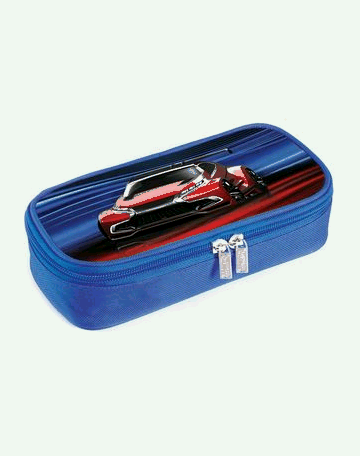 Пенал Hatber 205х95х45мм 1 отделение на молнии-Fast racing