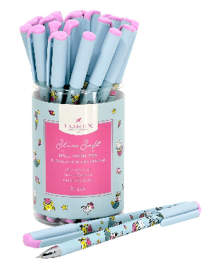 Ручка шарик. на масл. основе LOREX ILLEGALLY CUTE.CAT-MERMAID Slim Soft Slim Soft синий 0,50 мм синий кругл. корп. ultra-soft touch игольча