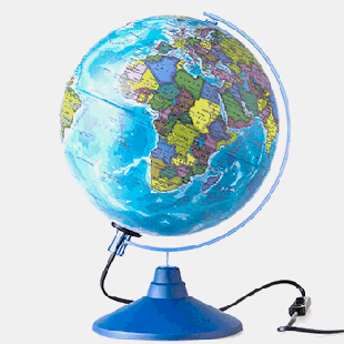Глобус Земли политический с подсветкой 320мм