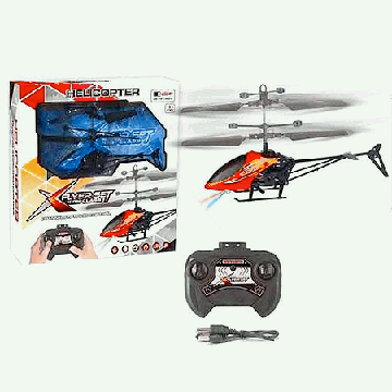 Вертолет ' Helicopter ' 17*3*10,5см, пульт управления, USB зарядка, батарейки в комплект не входят, картонная упаковка 19,5*21*5,5см