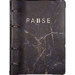 Тетрадь на кольцах А5 (170x215 мм) со сменным блоком 'deVENTE. Pause' 80 листов, блок офсет 70 г/м? в клетку, гибкая обложка слим из искусственной кожи и картона 300г/м?, цветная п