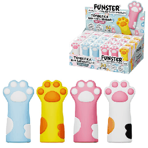 Точилка фигурная FUNSTER (ФАНСТЕР) 'Лапка 2', 1 отверстие, ассорти, в дисплее, 274057
