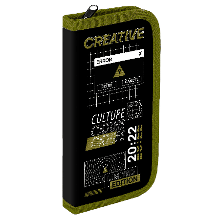 Пенал. ТЕХНО. Материал: полиэстер. Комплектность: без наполнения. Размер: 10x20x2,5 см. Количество отделений - 1. Застёжка - молния. Материал собачки: металл. Отделка: сублимационн