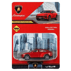 Машина металл lamborghini urus, размер 7,5 см, инерция, блистер - в кор.2*288шт