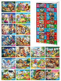 МИКС.ПАЗЛЫ 35 элементов.Оживи мультфильм.СКАЗКИ №2 (20 шт в шоубоксе) (арт. П35-3492)