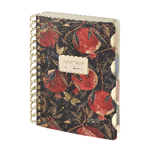 Записная книжка 'art journal' а5,120 л. на гребне, с разделителями'flora.гранат'