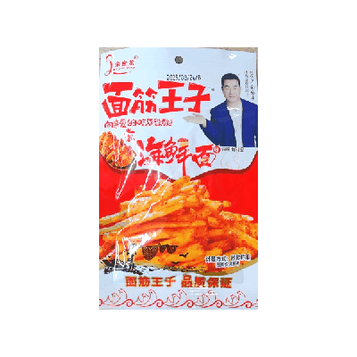 Лапша с приправами, Lyu jin long. Картофель фри с морепродуктами, 20гр. (30шт./уп.; 14уп./кор.)