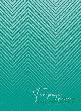 Тетрадь для записи иностранных слов, на скобе с вырубкой А5, 48л 'Полоски на изумрудном'