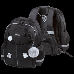 Рюкзак 'deVENTE. Lifestyle. Ghost Meow' школьный 37x28x16 см (16 л) 500 г, плотный износостойкий полиэстер с водоотталкивающей пропиткой и rip-stop, 2 отделения на молнии (одно с у