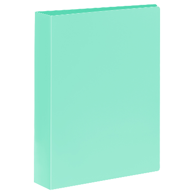 Папка на 4 кольцах СТАММ А4, 40мм, 500мкм, пластик, пастель, мятная