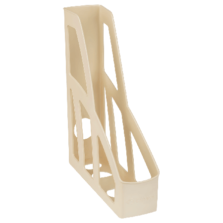 Лоток для бумаг вертикальный СТАММ 'Лидер', бежевый, ширина 75мм