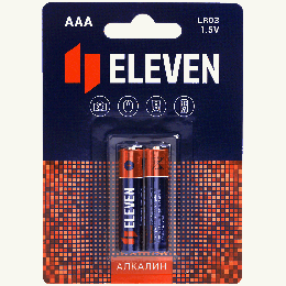 Батарейка Eleven AAA (LR03) алкалиновая, BC2