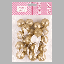 Заготовка пенопластовая ' deVente ' Шар Glitter d= 3см, золотая 20шт, пакет, европодвес