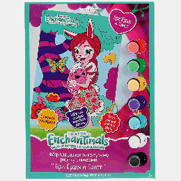Раскраска по номерам MultiArt 'Enchantimals', 10*15см, с акриловыми красками, картон, европодвес