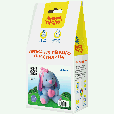 Набор для лепки из легкого пластилина Мульти-Пульти 'Зайка'