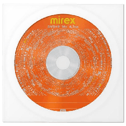 Диск DVD+R ' Mirex ' Brand 16X 4,7 GB в бумажном конверте с окном