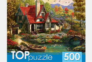TOPpuzzle. ПАЗЛЫ 500 элементов. ХТП500-4228 ДОМИК У ПРУДА