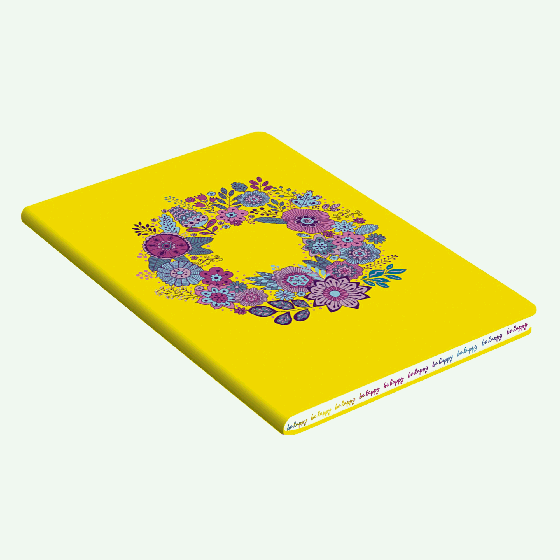 Книги для записей А5 80л BE HAPPY! Дизайн 4