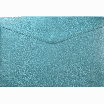 Папка-конверт на кнопке 'deVENTE. Glitter Shine' A4 (330x230 мм) 350 мкм, фактура 'песок' индивидуальная маркировка, фактура с блестками, сверкающий бирюзовый