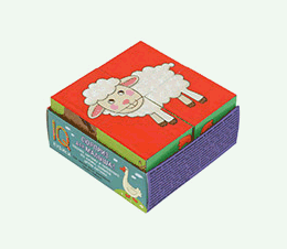 Умные кубики в поддончике. 4 штуки. Домашние животные (new)