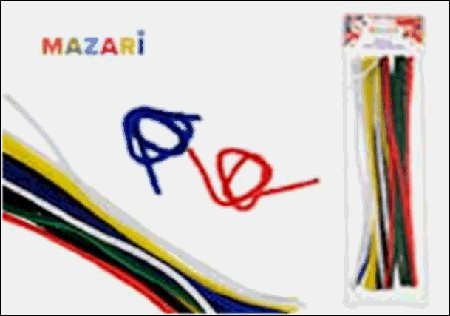 Набор для творчества: проволока синельная, d=0.6 см, длина 30 см, 30 шт. в упаковке, однотонная фигурная, микс 6 цветов , ОПП-пакет с европодвесом