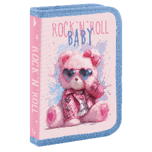 Пенал. РОЗОВЫЙ МИШКА. Материал: полиэстер. Комплектность: без наполнения. Размер: 13.3x20x3.5 см. Количество отделений - 1. Застёжка - молния. Материал собачки: металл. Отделка: су