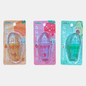 Корректор-лента 12 мм х 6 м 'Фрукты', микс 3 вида, на блистере, 77656 Корректор-лента 12 мм х 6 м 'Фрукты', микс 3 вида, на блистере