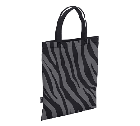 Сумка-шоппер ' Erich Krause ' 32*40см 10L Grey Zebra 1 отделение, ручки, черная(У этой модели сумки-шоппера имеется одно вместительное отделение, её размеры 40x32 см, а объём 10 л.