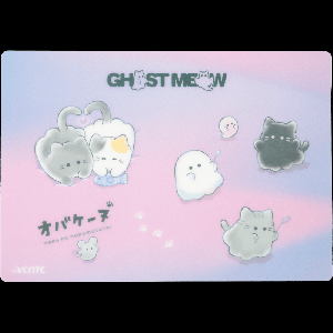 Покрытие настольное для лепки 'deVENTE. Ghost Meow' 33x23 см, пластиковое 600 мкм, полупрозрачная, с искрящейся фактурой, с цветным рисунком, индивидуальная упаковка