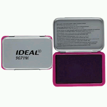 Подушка штемпельная настольная ' Ideal ' 56*90мм фиолетовая