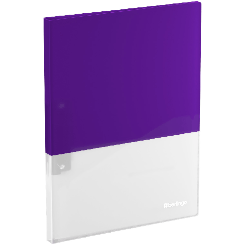 Папка с зажимом Berlingo 'Semicolor' А4, 17мм, 700мкм, сиреневая, с внутр. карманом, софт-тач