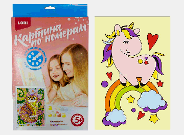Картина по номерам для малышей 'Единорог'