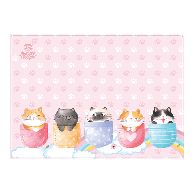 Клеенка для уроков труда Мульти-Пульти 'Котики', 50*70см, ПВХ