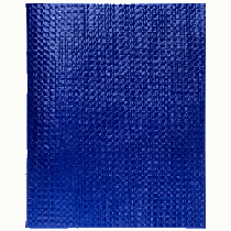 Тетрадь 48л А5ф клетка на скобе Обложка Бумвинил METALLIC Синяя