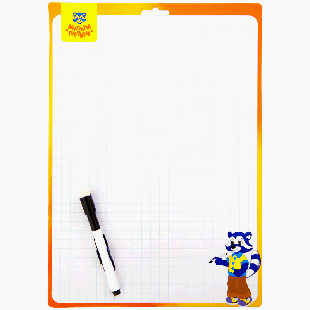 Доска для рисования с маркером двухсторонняя Мульти-Пульти, 340*490мм