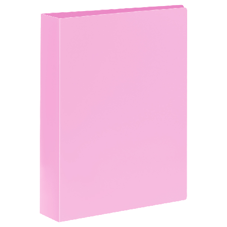 Папка на 4 кольцах СТАММ А4, 40мм, 500мкм, пластик, пастель, розовая