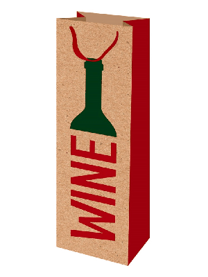 Пакет подар. из крафт-бумаги 12x36x8,5см(craft bottle) Вино,130г (соб.разр) ППК-9003